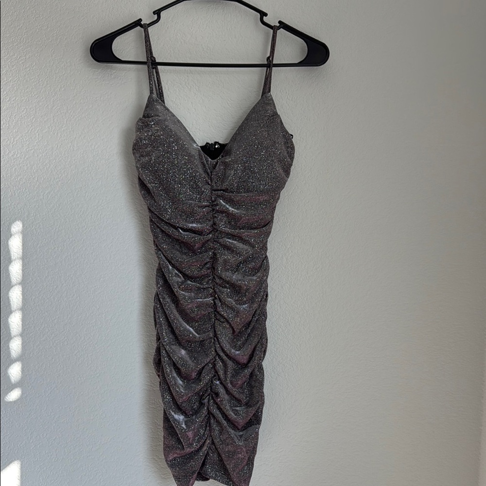 Jump Black Ruched Bodycon Mini Dress